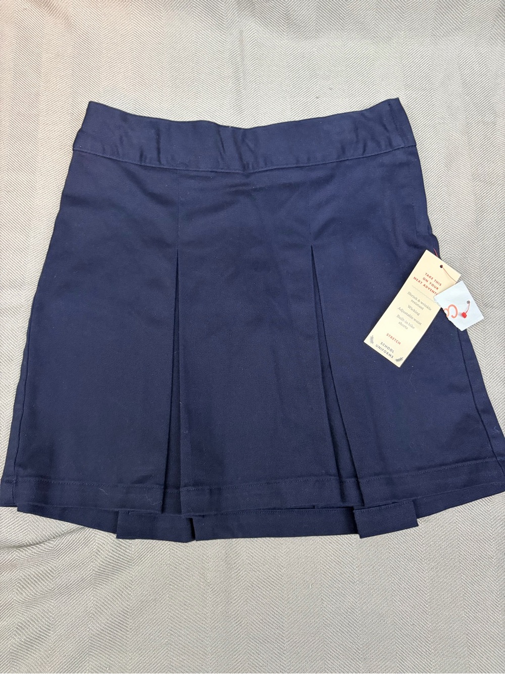 NWT Cat and Jack girls navy blue skort school uniform size 7 adjustable waist